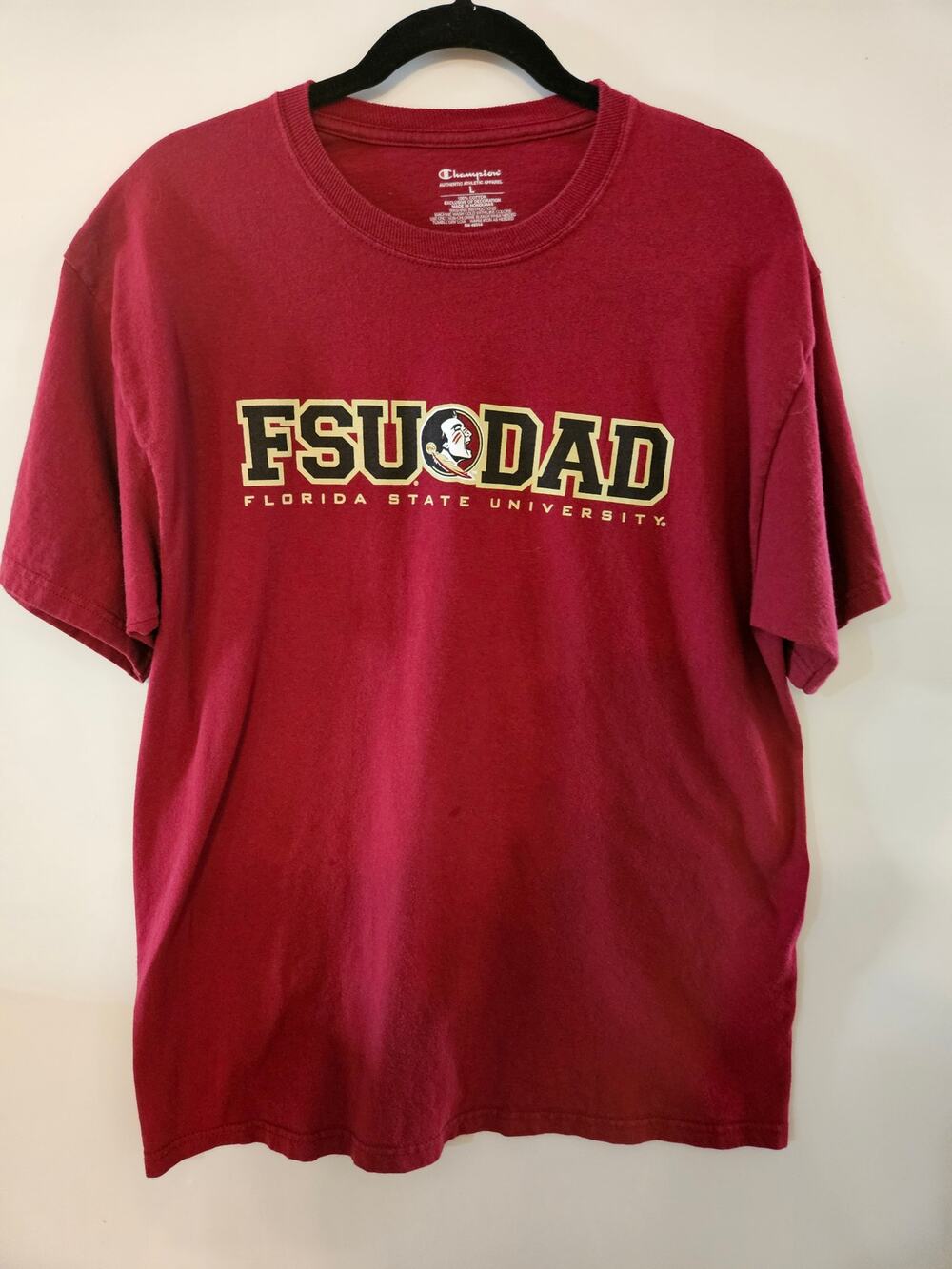 Burgundy Men's Large Tee FSU DAD Florida State M78
